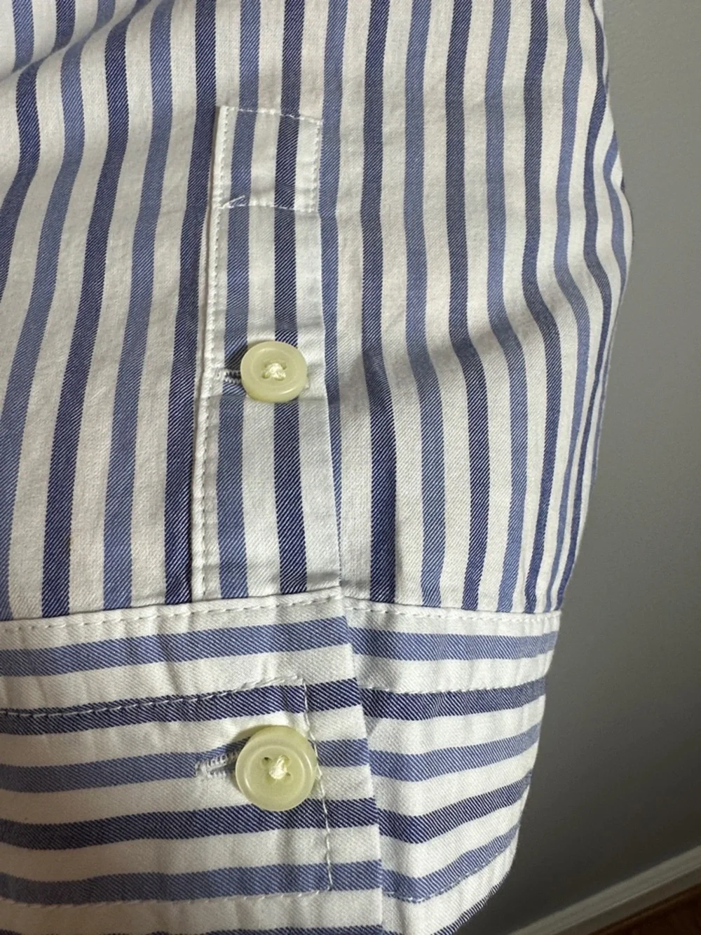 Everlane Cropped Striped Cotton Button Down The Woven PJ Top NWT Small - Picture 12 of 13